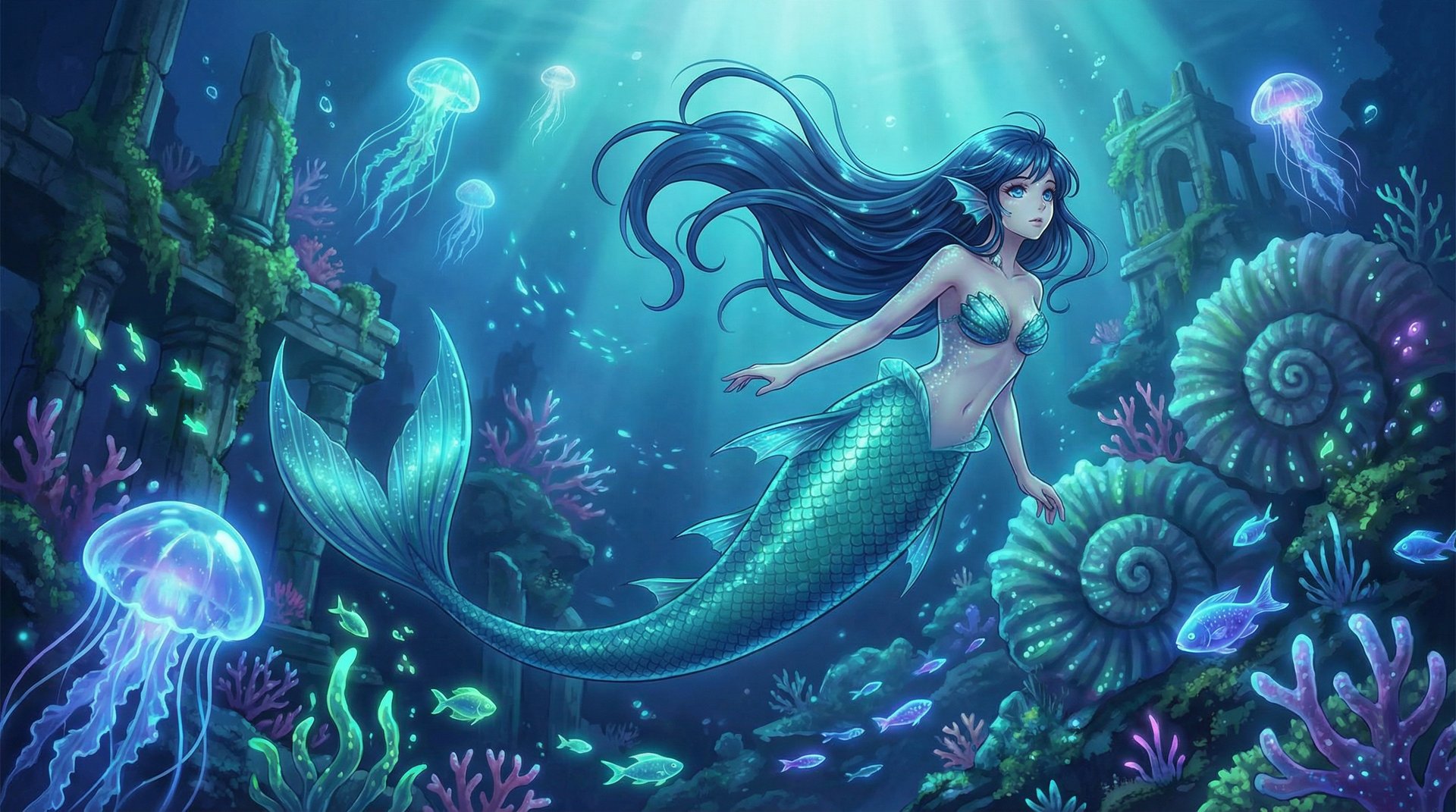 人兽动漫-深海人鱼幻想